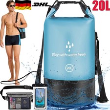 20L Wasserdichte Tasche mit Hüfttasche und Handyhülle für Kajakfahren, Rafting..