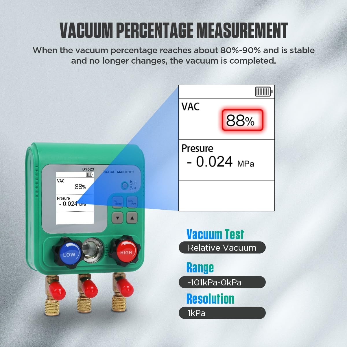 Digital Speedometer Sign CMTOOL Digital HVAC Gauges Set 92 Refrigerants Manifold | eBay