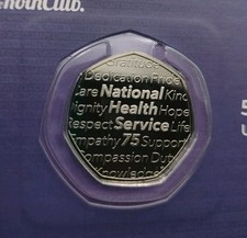 2023 Royal Mint 50p UK NHS 75th ANNIVERSARY 50p FIFTY PENCE BUNC COIN UNC