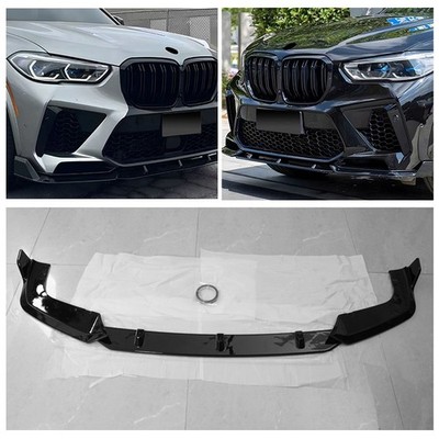 For BMW F95 X5M 2020-2023 Sport Utility Gloss Black Front Bumper Lip Splitter US