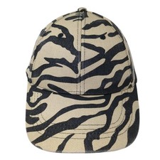 Cruise Club Strapback Baseball Cap Multicolor OS Adjustable Zebra Print Blank
