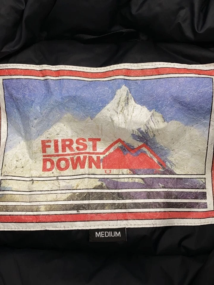 First Down Jacket M Polyester BLK Plain 223-1514 Used - Image 3 of 4