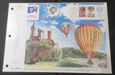 FRANCE 1983 DOCUMENT CEF FDC TIMBRE P2262A  AIR ESPACE MONTGOLFIERE PREMIER JOUR