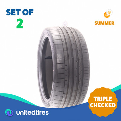 Set of (2) Used 285/35R22 Continental SportContact 6 TO ContiSilent - 7.5/32