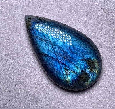 AAA Quality Labradorite Gemstone Shape Pear Blue Flashy Fair Cabochon 27x46.5 MM