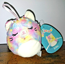 NWT 4" mini tie dye rainbow pastel Squishmallow kitty cat "Erika" Costco Exclu