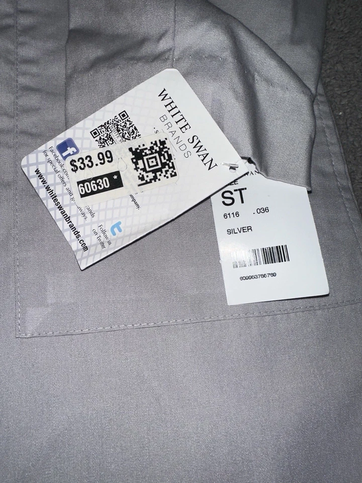 Small-Long META -3-Pocket Silver Medical Doctor Physician Lab Coat J-118 - Image 2 of 4