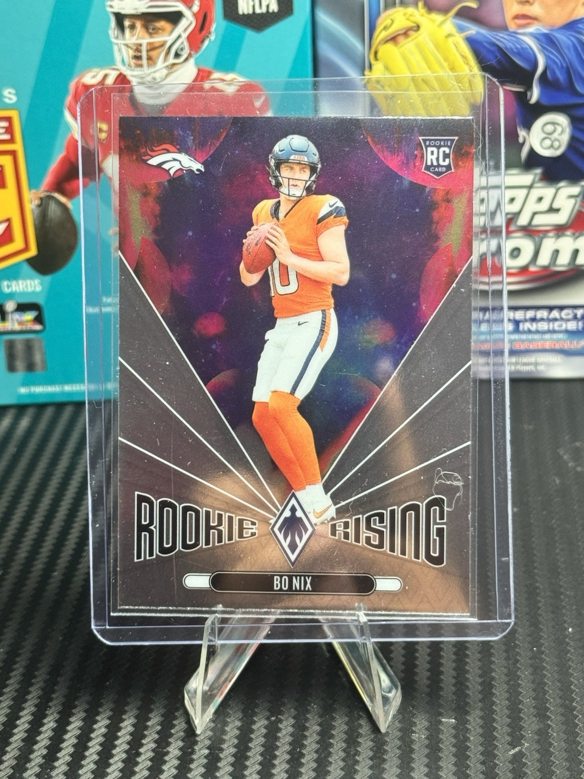2024 Panini Phoenix - Rookie Rising Bo Nix #RR-BNX Silver Wave (RC) - NM