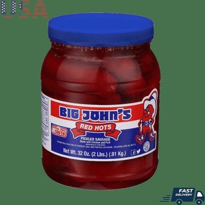 Ready to Eat Pickled Sausage 32oz Jar Low Carb Snack Protein Smoked Shelf Stable