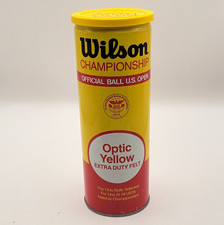 Wilson Championship Optic Yellow U.S. Open Tennis Ball Tin, Yellow/Red