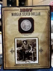 1887 Morgan Silver Dollar Coin & BUFFALO BILL Stamp Set - Legends Of The West