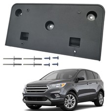 Front License Plate Frame Mounting Bracket Tag Holder Textured Black Fits for...