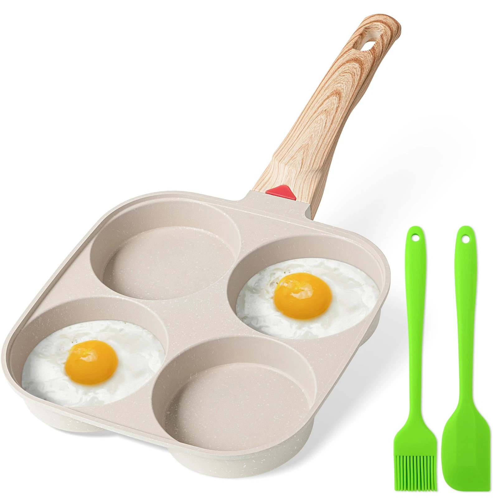 Egg Frying Pan, 4Cup Egg Pan Nonstick, Fried Egg Pan Skillet for Breakfast, P...