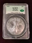 2025 S$1 CAC MS70 Silver Eagle First Day of Delivery