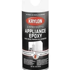 Krylon K03201777 Appliance Epoxy, White, Gloss, Solvent, 12 Oz
