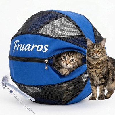 Outdoor Cat Exercise Ball 2.0, Breathable Interactive Rolling Toy for Indoor & O