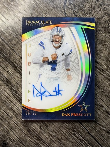 Dak Prescott 2025 Panini Immaculate Gold Jubilee Auto /10 Dallas Cowboys