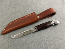 VTG 1933-1940 REMINGTON UMC DUPONT RH24 FIXED BLADE KNIFE WITH LEATHER BELT CASE