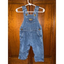Vintage OshKosh B'gosh Vestbak Denim Overalls Blue 18 Months Made in USA