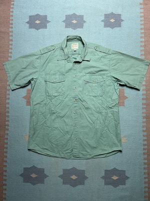#ad Vintage cabelas short sleeve button shirt safari hiking fishing cotton XL tall $20.00