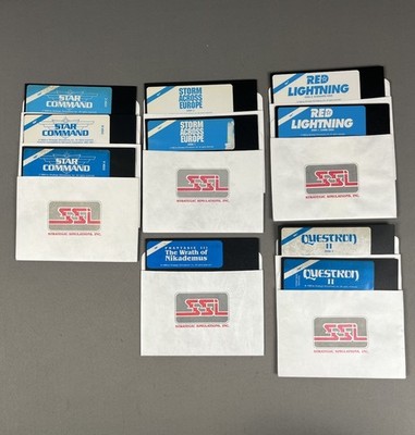 Vintage 80's & 90's Strategic Simulations IBM PC Games 5.25'' DISKS ONLY