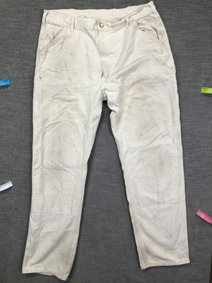 Vintage Carhartt B04 NAT Double Knee Painter Pants 38x34 Distressed Workwear