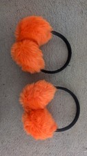 Set of Two ear Muffs /  Warmers  Colour Orange and Black