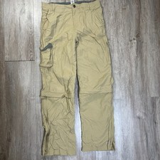REI Co-Op Youth Sahara Convertible Pants Tan Brown L 14-16 Hiking Zip Offs