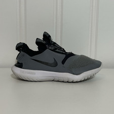 Nike Flex Runner Gray Black White Slip-On Kids Sneakers US 12C EU 29.5