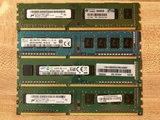 Gently Used Micron, Hynix, Samsung 16GB PC3-12800U Desktop Ram Kit