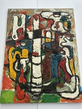 JO CAIN PAINTING ABSTRACT LARGE CUBISM CUBIST LISTED EXPRESSIONIST LISTED FAMOUS