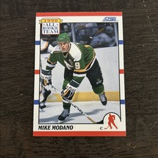 Mike Modano 1990 Score All Rookie Team Card #327 Minnesota North Stars