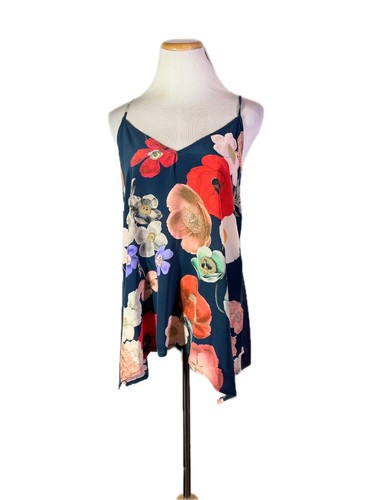 AS by DF Size S Swing Cami Tank Floral Blue