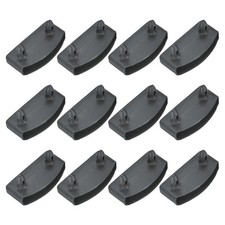 12 Pcs 55mm x 9mm Plastic Bed Slat End Caps Replacement Holders, Gray