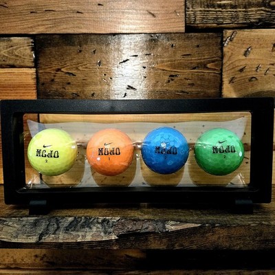 Nike Mojo Multi Colored  Set Of 4 Golf Balls With Display Case Discontinued 