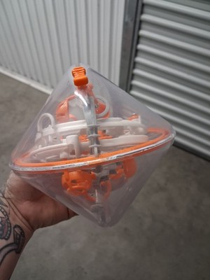 Perplexus Warp 3D Puzzle Orange Maze Roller Ball Brain Teaser Challenge Game