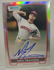 2012 Bowman Draft  Nick Travieso Chrome Prospect Refractor Auto  #BCA-NT  Reds