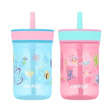 Contigo Leighton Kids Water 14 ounces Pack of 2 , Blue Raspberry  Azalea