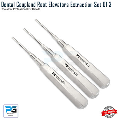 Dental Coupland Zähne Lockerung Wurzel Aufzug Chirurgische Instrumente 3er Set