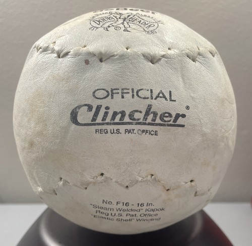 Official Clincher 16 Inch Softball -J de Beer & Son Albany, N. Y. - Never Batted
