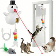 Interactive Cat Toy for Indoor Cats, Automatic Hanging Cat Toy with 6.5Ft Retrac
