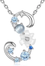 Initial Necklace for Women 925 Sterling Silver Initial a to Z Letter Pendant Nec