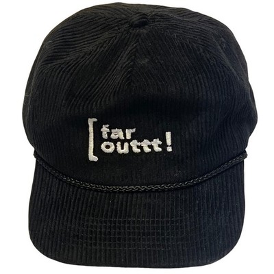 SNAG Collective Snapback Hat Unisex OS Black Corduroy Far Outtt! Rope Retro Cap