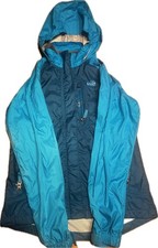 REI Co-Op Blue Nylon Rain Jacket Youth Size L 14/16 Full Zip Hooded Outdoor