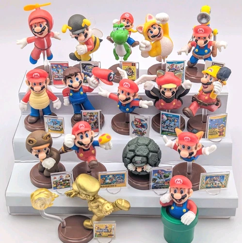 Super Mario Bros. 35th Mini Figure Choco Egg Full Complete set of 16 w/Art Work