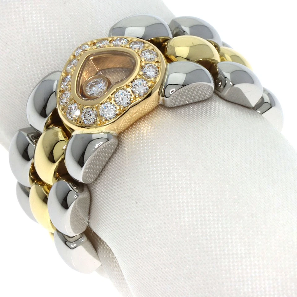 Anillo Chopard Happy Diamante Oro Amarillo K18 Acero Inoxidable Damas [Usado] Foto 2 de 4
