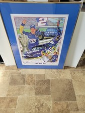 Brad Keselowski Autographed NASCAR Print #36 Artist Sam Bass 2012 Miller Beer
