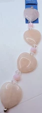 Hildie & Jo Rose Quartz Heart Beads 30mm