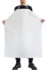 White Disposable Aprons 60 GSM Microporous Plastic 100 Count 28 x 36 in