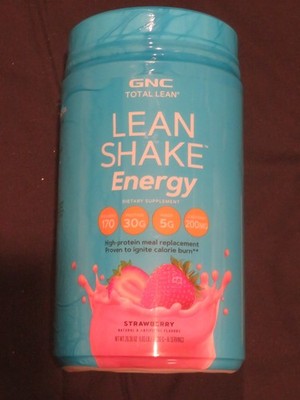 GNC Total Lean Lean Shake Energy Strawberry Flavor 26.36 Oz 16 Servings